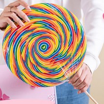 초대형막대사탕 엄청큰사탕 크리스마스특이한선물 빅사이즈롤리팝 빅사이즈캔디 초대형캔디, 300g컬러풀롤리팝(직경약17cm)선물상자없음