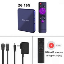 미디어박스 미디소프트 영상재생 미디어플레이어 안드로이드 12 TV 셋톱 박스 H96 MAX V12 4K 비디오 미디, 07 2GB 16GB G20_02 Eu 플러그