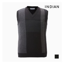 인디안 체크 울혼방 그래픽패턴 스웨터 베스트 MITBVUF8511