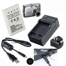 니콘 COOLPIX P100 P3 P4 P80 S10 디지털 카메라 배터리 + 충전기 USB 데이터 케이블, 기본