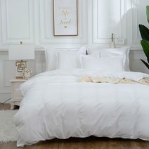 봄 이불 침구 세트 호텔식 사계절 여름 킹 퀸 더블 슈퍼 싱글 white duvet cover set bedspread on the bed strip king size set