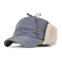 베이직엠 남성 여성 겨울 야구모자 볼캡 숏챙 귀달이 퀄팅패딩