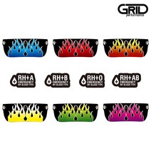 덱스톤 500TX 선바이져 불꽃 데칼 스티커 (1~10), 1.불꽃 블루, 1개