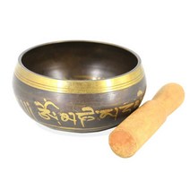 명상 종 요가종 싱잉볼 씽잉볼 네팔 티벳 힐링 도구, 직경 8 cm (복숭아나무 막대 + 와셔)