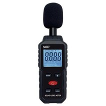 층간 소음 측정기 소음 감지기 30-130dB 미니 데시벨 모니터링 장치 백라이트가있는 고정밀 사운드 레벨 디, 01 Black