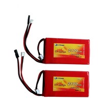 후타바조종기 드론 rc카 Flytown 2100mAh 2S1P 6.6V 20C LiFePo4 송신기 배터리 수명 TX Futaba 용 3PV T14SG 8J 10J 4PK 4PX, [02] 2PCS