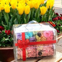 아리감성 머랭쿠키 4통 랜덤박스 빅사이즈 원통형, 1개, 70g