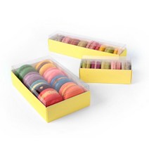 투명&마카롱 상자 (x 5개), 옐로우