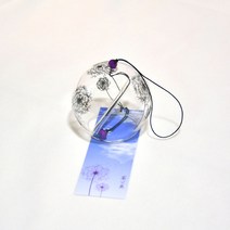 유리 벚꽃 바람 방울 창의 침실걸이 명상 여름과 바람걸이 장식 문 장식 여자 일본식, 민들레블랙