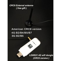 LDW931 4G 와이파이 라우터 동글 외부 안테나 모바일 무선 LTE USB 모뎀 나노 SIM 카드 슬롯 포켓 핫스팟, America CRC9 version