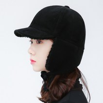 라핑 블랙스 골덴 뽀글이 방한모 겨울모자 귀달이모자