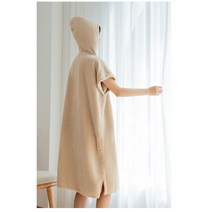 샤워가운 목욕타올 입는 바스 대형 수건 비치 원피스, 카키, 1개