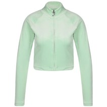 Juicy Couture Lelu 벨로ur 크롭 T레인ings재킷 그린