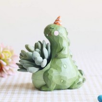 ROOGO 루고 다육이 미니화분 조각조각 초록 공룡 (다육식물 불포함)