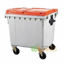 분리수거함(HDPE) (상차용1100L/평면뚜껑), 쿠팡 초록_플라스틱류