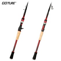 Goture카본 스피닝 캐스팅 텔레스코픽 낚싯대 21m 24m 27m 3m 빠른 액션 휴대용 초경량 폴, Spinning 24m