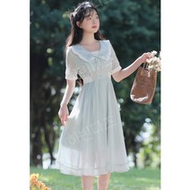 민트색 쉬폰 원피스 고등학생 소녀 공주 요정 드레스 중학생원피스 데이트룩