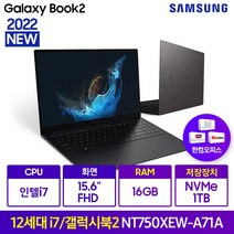 삼성 2021 갤럭시북 15, 그라파이트, 코어i7, 1TB, 16GB, WIN11 Home, NT750XEW-A71AG