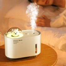 청소필요없는가습기 홈 사무실 집이건조할때 노필터 미니 무지가습기, 야간 조명 그린