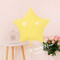 와우파티코리아 18인치 마카롱 별풍선, 1개, 옐로우