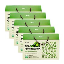제주스 제주 양배추 브로콜리 진액 100mlX30포X5개유기농 양배추즙 양배추브로콜리즙 브로콜리즙, 5개