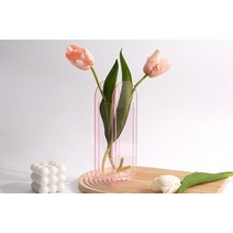 마이유얼 아크릴 아치 화병 모던 북유럽 감성 인테리어 생화 조화 화분, 핑크