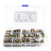 100P 목공 피스 너트 번데기 육각소켓 키트 M4-M10