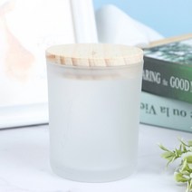 양키캔들 인테리어 캔들양초 컵 나무 뚜껑이있는 환경 적으로 콩 양초 유리 병, 투명한