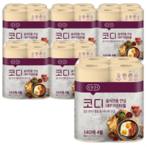 코디 무표백 안심 음식전용 키친타올 UKP 140매 4롤 x 6팩, 기름에 더욱 특화, 코디 기름먹는 키친타월 140매 4