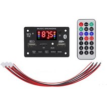 카오디오 차량오디오 자동차 키트 DC 12V 2x3W 앰프 MP3 플레이어 디코더 보드 블루투스 무선 FM 라디오, 01 6V-12V