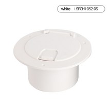 캠핑카 부품 원형 전기 케이블 코드 해치 1 개 5.2 "O.D. Flange 2.6 "RV 트럭 보트 요트 캠핑, 02 white