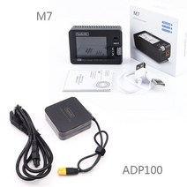 파워뱅크 적산계 카라반 전량계 트레일러 잔량계 캠핑 toolkitrc m7 dc 200w 10a 밸런스 충전기 방전기 1-6s lipo 서보 esc 수신기 신호, m7 및 adp100w, 나는 플러그