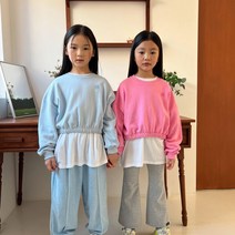 에이마켓 크롭밴딩맨투맨 유아 아동 키즈티셔츠 아기맨투맨