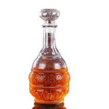 JINGHENG 주구 저장 용기 위스키 양주 디스펜서 고급 예쁜 유리 병 글라스 디캔더 크리스탈 약주 술 세트, 1000ml 보탑ml, 1개