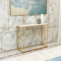 북유럽 마운틴 골드프레임 화장대 현관 테이블 복도 거실 이케아 콘솔, 화이트80x30x80