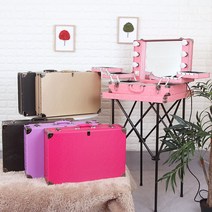 가방몰 6종 Makeup lamp case Professional Makeup 메이크업박스 전문가용 메이크업 조명캐리어 국산 DFF902, 핫핑크