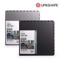 업앤쉐이프 다용도 퍼즐매트 L사이즈 60cm (4개입 1세트), 그레이, 4개
