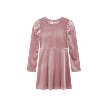 갭키즈 22년 [키즈 여아 614세] 큐빅 패턴 벨벳 원피스 인디안 핑크