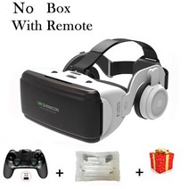 vr기기 헤드 기어 vr 스마트글라스 게임기 안경 Shinecon 가상 현실 3D VR 헤드셋 Viar 장치 헬멧 렌즈 고글 스마트 폰용 폰 휴대 헤드폰 Gogle, China_No Box 9156 Remote, 02 No Box 9156 Remote
