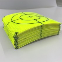 토탈 스테이션 측량 지리 형광 녹색 시트 반사 스티커 10cm 100*100mm 20 개, 한개옵션1, 02 100PCS