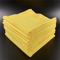 [lucullan] 세차브러시Lucullan 10 Pack 기본 모델 40X40CM 300GSM Edgeless Towel For Car Care Coating Waxing Det, 10 PC Yellow