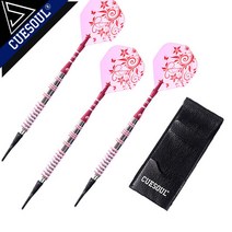 CUESOUL 3PCS 18g 17g 구리 철 다트 배럴 전자 소프트 팁 다트 알루미늄 샤프트 다트 바 게임, 하나, pink 17g