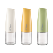 편한 생활 묻음방지 자동개폐 유리병 오일병 소스병 간장병 500ml, 다크 베이지, 1개