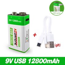 2023 9V 12800mAh 리튬 이온 충전식 배터리 마이크로 USB 멀티미터 마이크 장난감 리모콘 KTV 사용 9 볼트 리튬이온 충전지, 9V - 2PCS