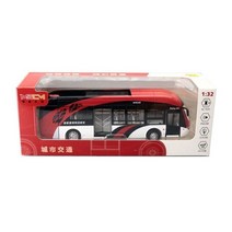 자동차모형 피규어 다이캐스트 자동차프라모델 시뮬레이션 합금 1:32 관광 전기 버스 베이징 자동차 모델, 01 Red