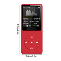 제이즈 휴대용 미니 USB 플래시 LCD 디지털 MP3 플레이어 지원 64 기가 바이트 TF 카드 슬롯 음악 이어폰과 FM 라디오, [07] red
