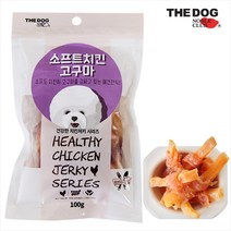 더독 소프트 치킨 고구마 100g 다이어트식 부드러운 닭가슴살 고구마 노령견 간식, 10개