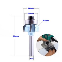모서리 코너 미니 목공 수동 모따기 대패 1PC 1 4 생크 밀링 커터 R1mm R1.5mm R2mm 트리밍 나이프 에지 트리머 목재 라우터 비트