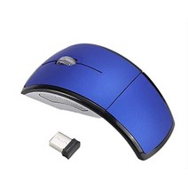 USonline911 우베이 무선 아크 마우스 USB 2.4G 컴퓨터 접이식 미니 여행 노트북 데스크톱 휴대하기 쉬운 (블루)