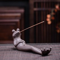 인센스 콘 스머지 팔로산토 캔들용기 향피우기 종이 페이퍼 백단향 버너 개구리 조각 향 입상 요가 장식 인센스 스틱 홀더 향로